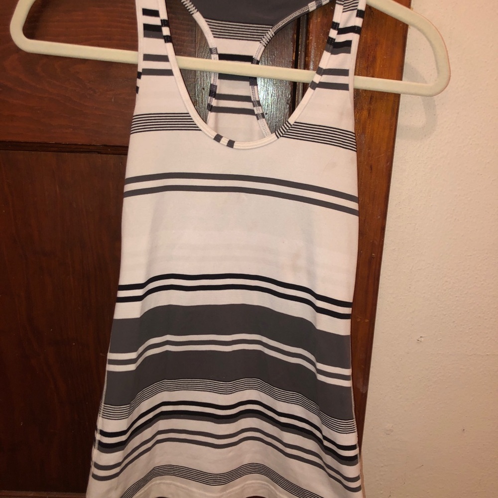 Lululemon Striped Racerback Tank Top